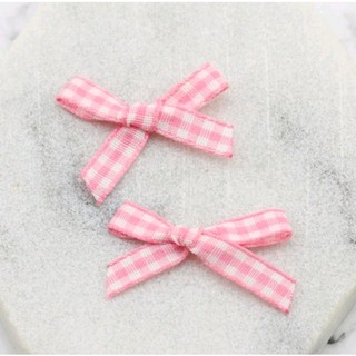 Nơ kẻ mini trang trí bản ruy băng 1cm, 1 cái