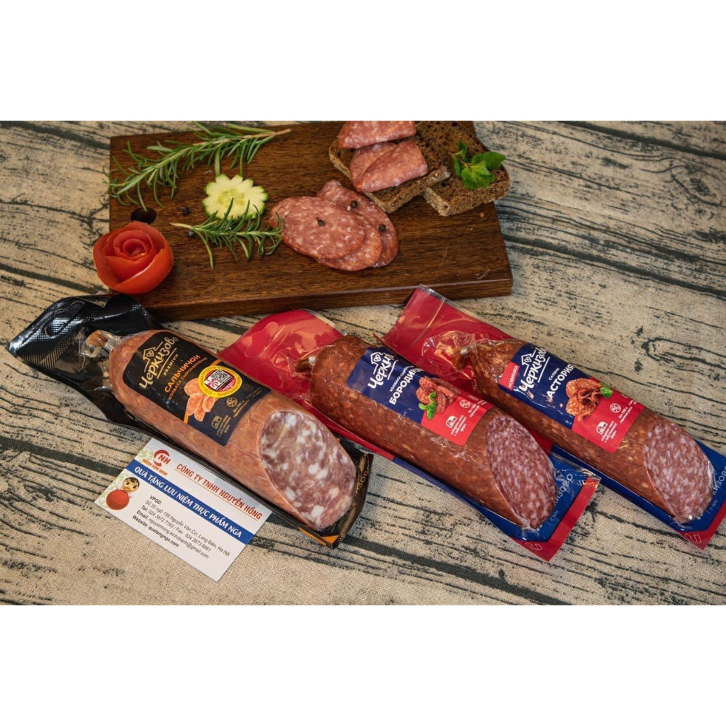 Xúc xích salami hun khói Chekizobo , lạp xưởng khô Nga 300g