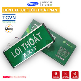 Combo Đèn exit chỉ hướng thoát nạn thoát hiểm Tiêu chuẩn PCCC Vin-Lighting đèn thời gian sáng trên 120 phút - SAFEMALL