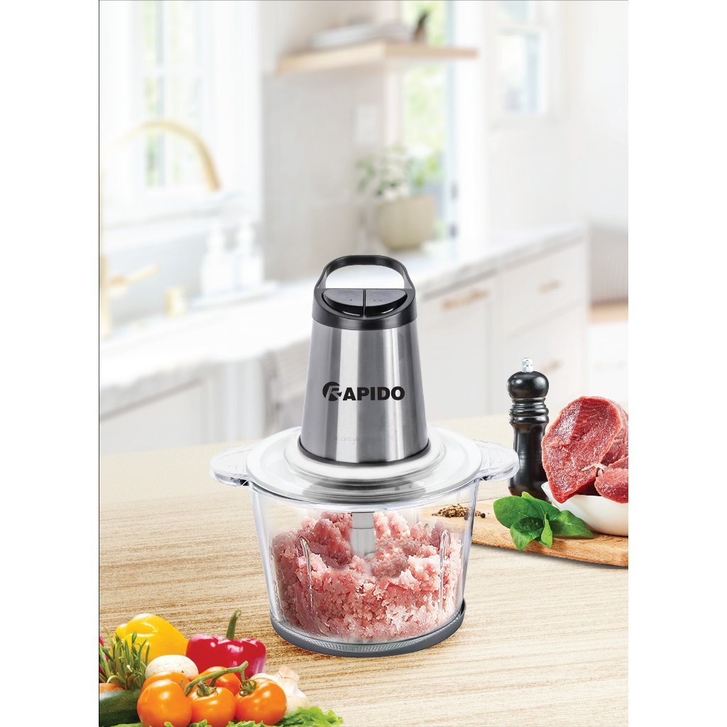 Máy xay thịt đa năng Rapido RMC-300 cối thủy tinh dung tích 2L công suất 300W bảo hành 12 tháng