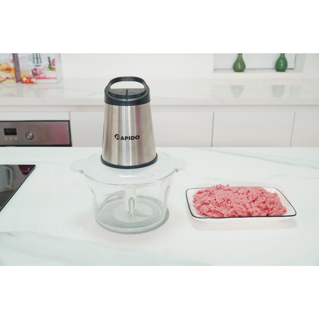 Máy xay thịt đa năng Rapido RMC-300 cối thủy tinh dung tích 2L công suất 300W bảo hành 12 tháng