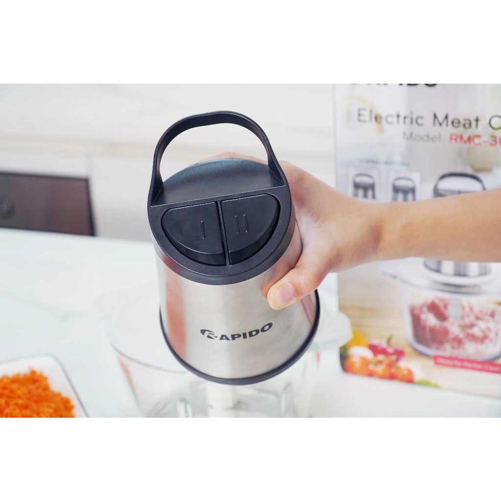 Máy xay thịt đa năng Rapido RMC-300 cối thủy tinh dung tích 2L công suất 300W bảo hành 12 tháng