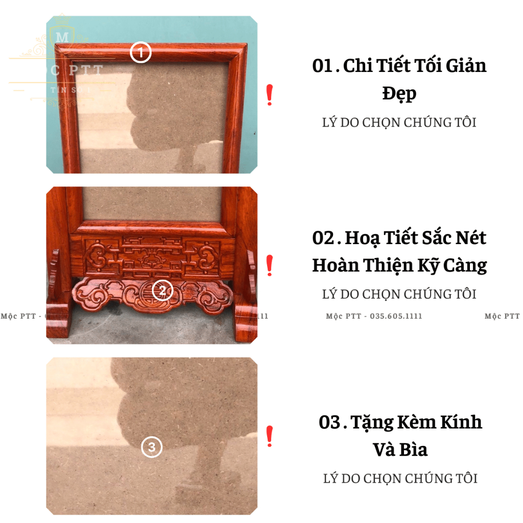 Khung Ảnh Thờ mẫu Đơn Giản gỗ Hương kích thước 20 x 30 cm và 25 x 35 cm đồ dùng phòng thờ