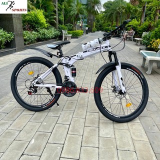 Xe đạp gấp lauxjack gấp gọn 26 inch 21 tốc độ, xe đạp thể thao ngoài trời, xe đạp địa hìn leo núi gấp gọn