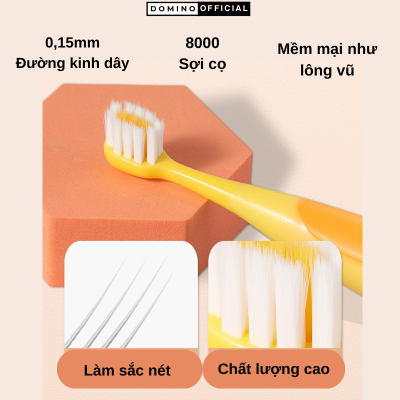 Bàn Chải Đánh Răng Domino Dành Cho Bé Mềm Mịn Siêu Đáng Yêu