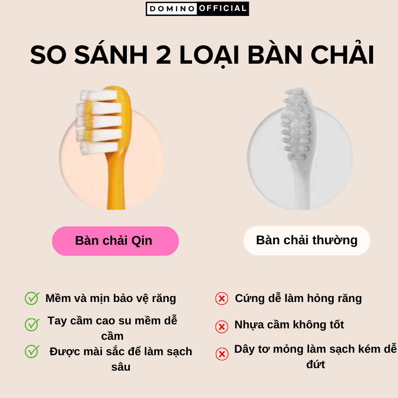 Bàn Chải Đánh Răng Domino Dành Cho Bé Mềm Mịn Siêu Đáng Yêu