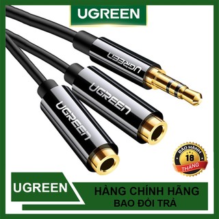Cáp chia âm thanh 3.5mm ra 2 cổng audio 3.5mm đầu âm ugreen av134 cao cấp