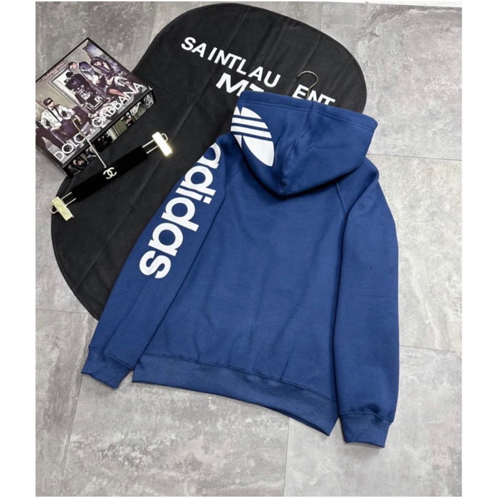 Áo Hoodie Adidas In Chữ Sọc Tay Mũ 2 Lớp Cap Cấp Bản Xịn Phong Cách Boy Phố Hottrend 2023