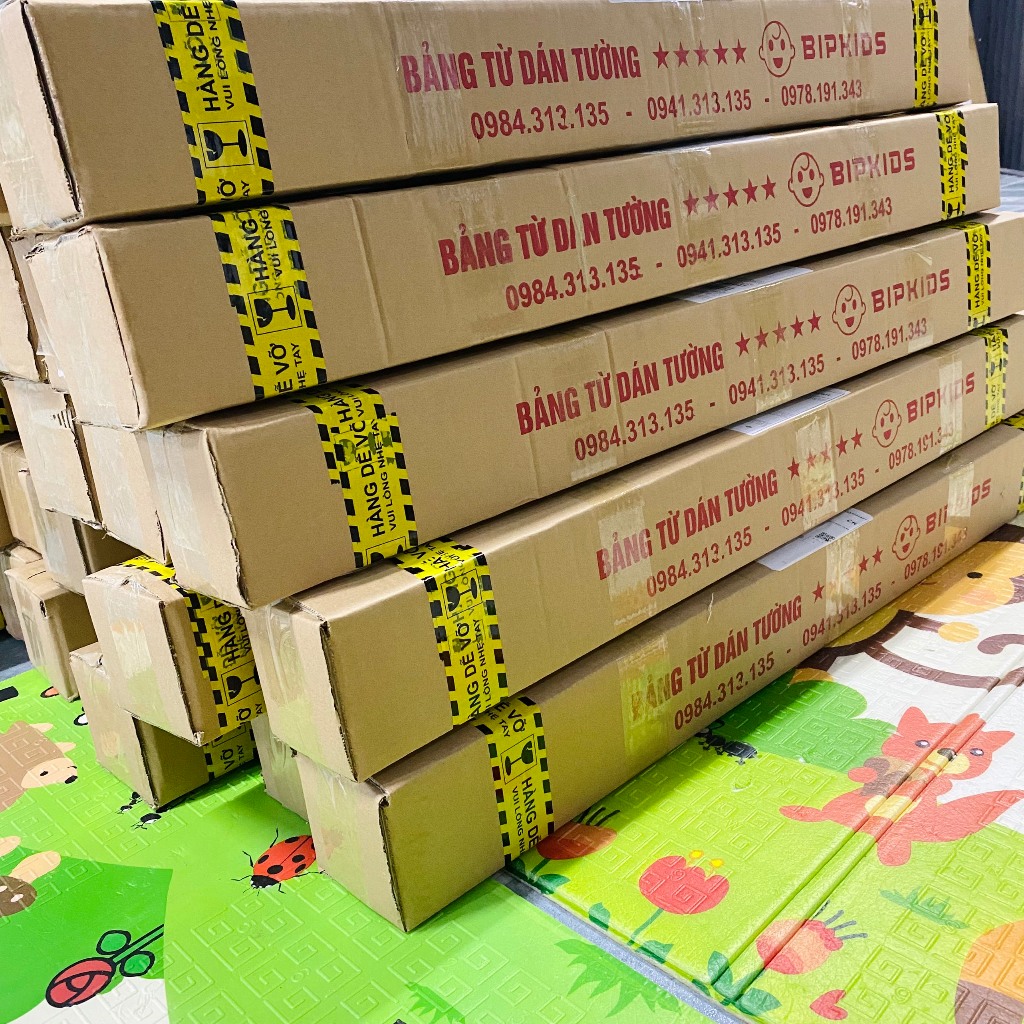 Bảng từ dán tường BIP KIDS - Bảng nam châm dán tường viết bút lông cho bé - Cuộn bảng từ hút nam châm