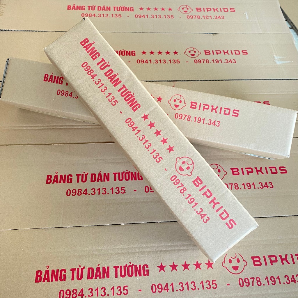 Bảng từ dán tường BIP KIDS - Bảng nam châm dán tường viết bút lông cho bé - Cuộn bảng từ hút nam châm