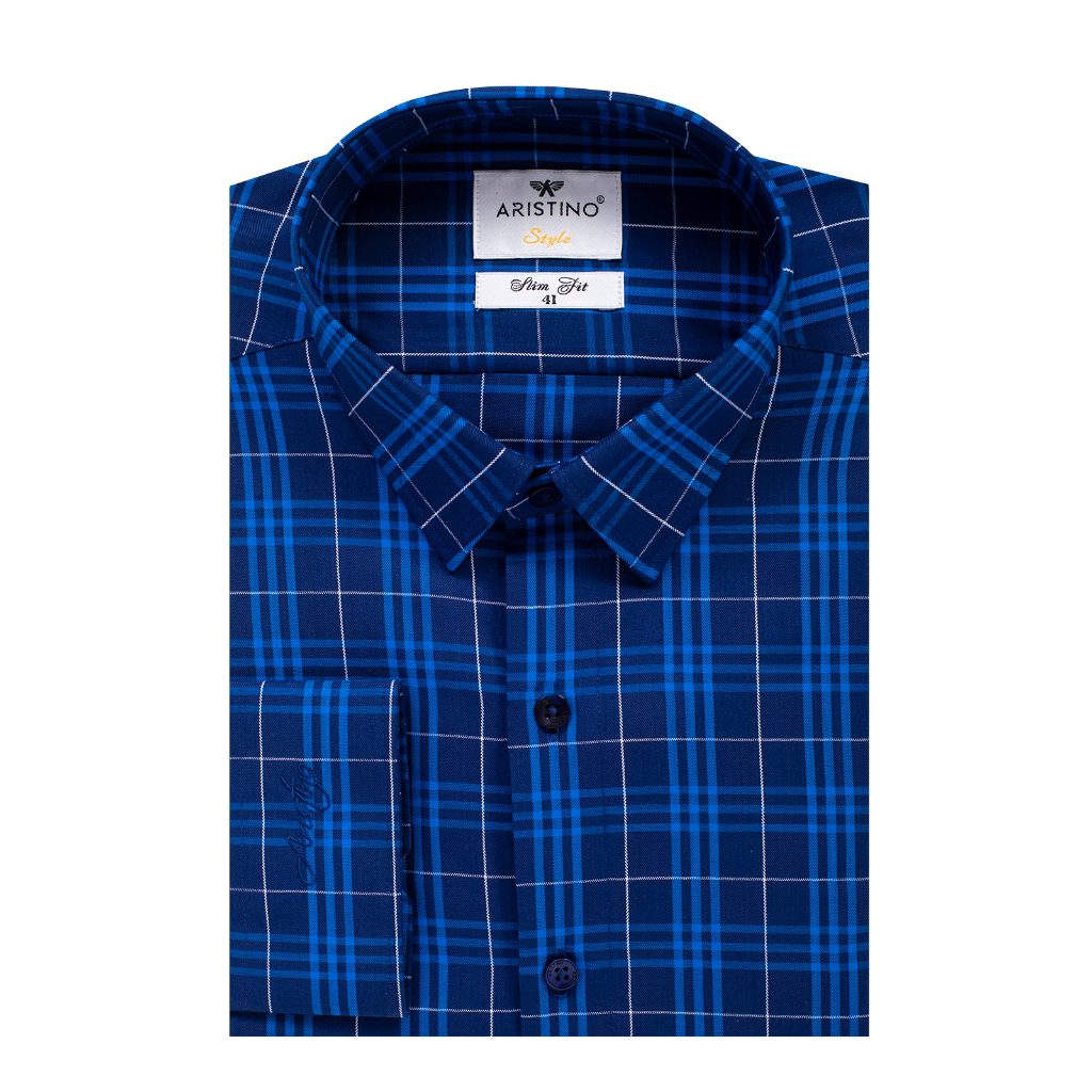 Áo sơ mi dài tay nam Aristino sợi tre form slim  ALS35701