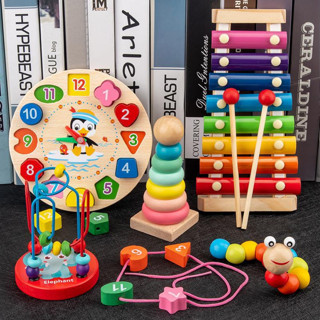 combo bộ đồ chơi gỗ thông minh phát triển tuy duy cho bé bộ đồ chơi bằng gỗ cho bé 1-6 giáo cụ montessori giá rẻ