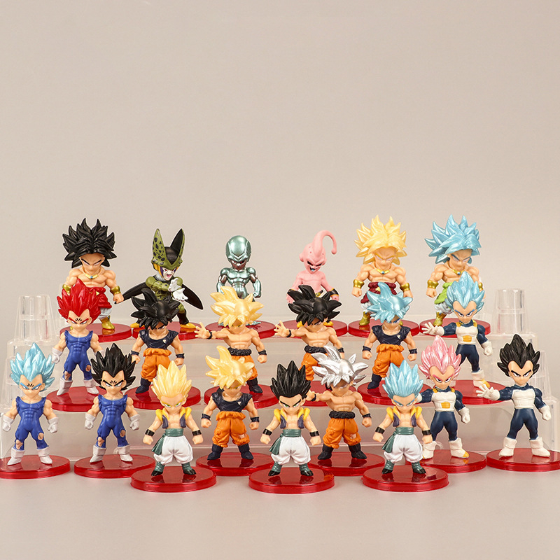 Mô hình Songoku 7 Viên Ngọc Rồng Dragon Ball  Goku Vegeta Broly Goten Cell Mabu Cao 5-7cm - TGMH Anime