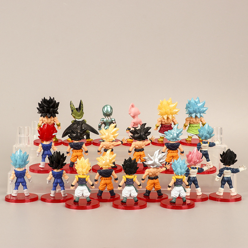 Mô hình Songoku 7 Viên Ngọc Rồng Dragon Ball  Goku Vegeta Broly Goten Cell Mabu Cao 5-7cm - TGMH Anime