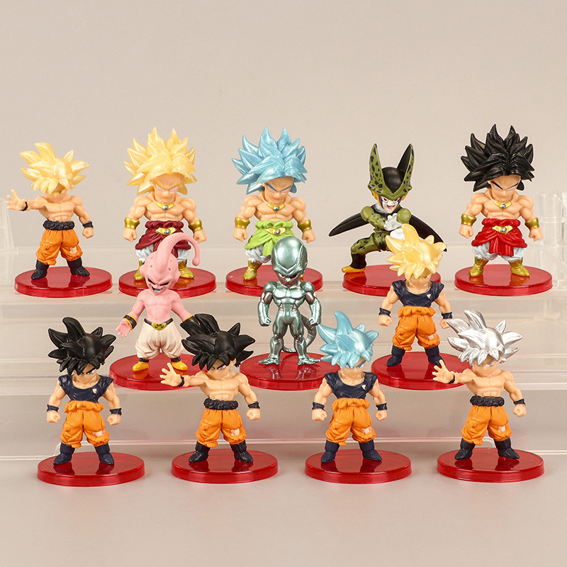 Mô hình Songoku 7 Viên Ngọc Rồng Dragon Ball  Goku Vegeta Broly Goten Cell Mabu Cao 5-7cm - TGMH Anime