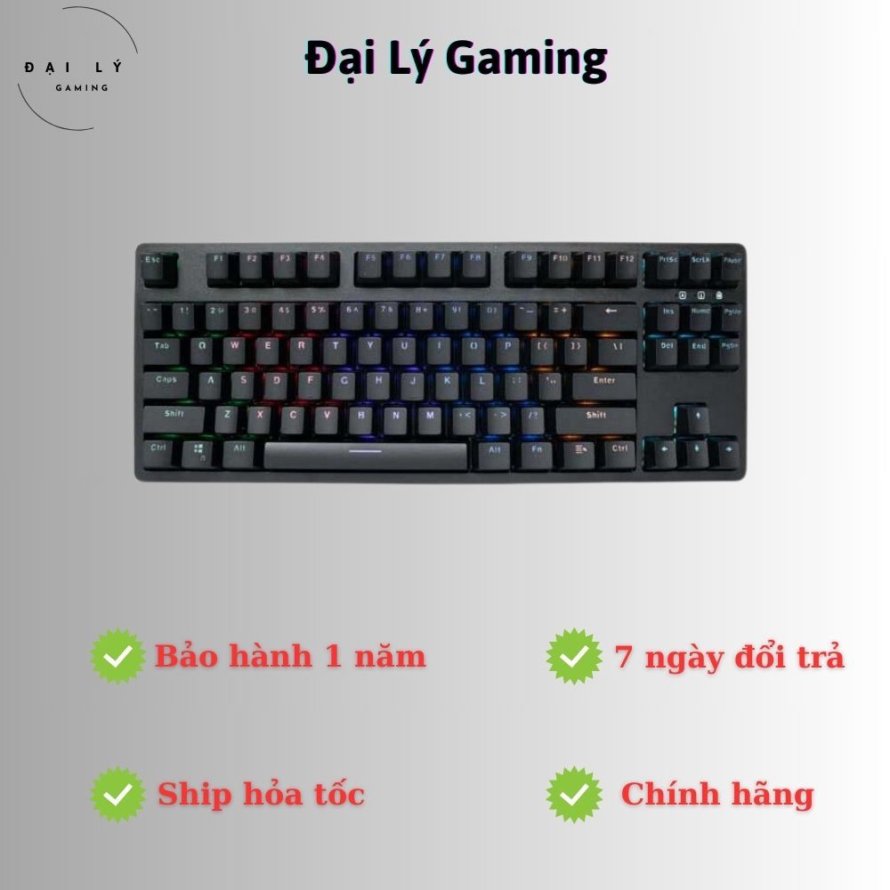 Bàn phím cơ Edra EK387 Rainbow Huano Switch  - BH Chính Hãng 24 Tháng
