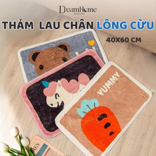 Thảm Chùi Chân Lông Cừu 3d 40x60 Chống Trượt Thấm Hút Nước Tốt Cho Nhà Bếp, Nhà Tắm Dreamhomebedding