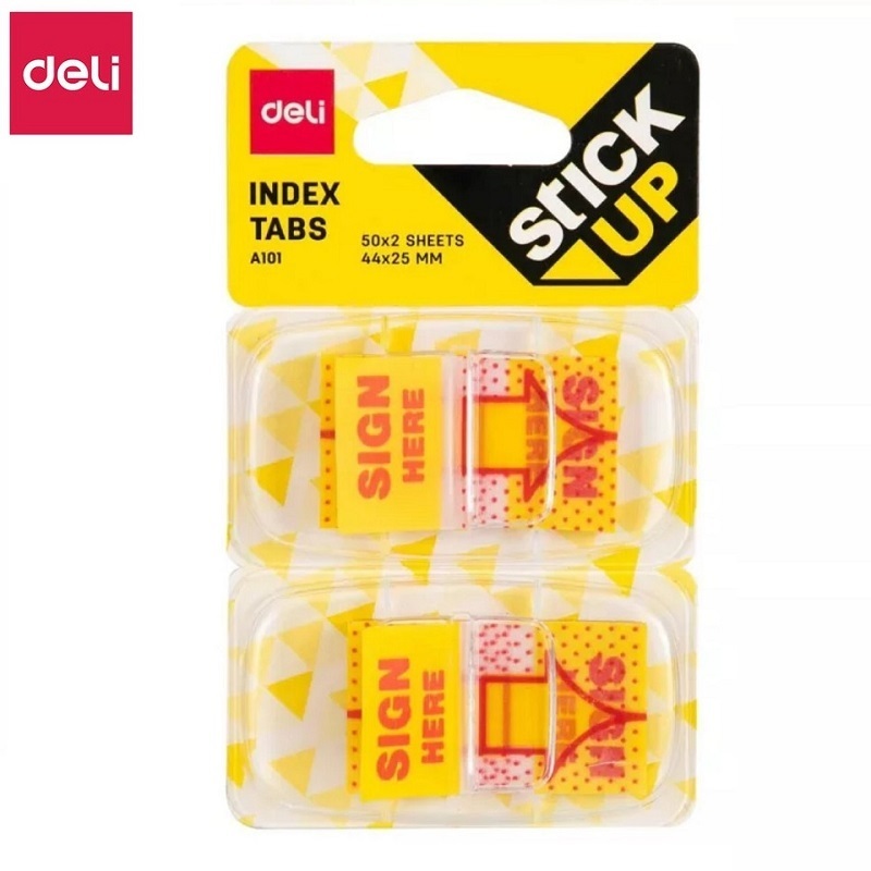 Giấy phân trang Deli 10602 / 10202 / 10101 / Giấy nhớ Sign here EA10202 / EA10602 / EA10101