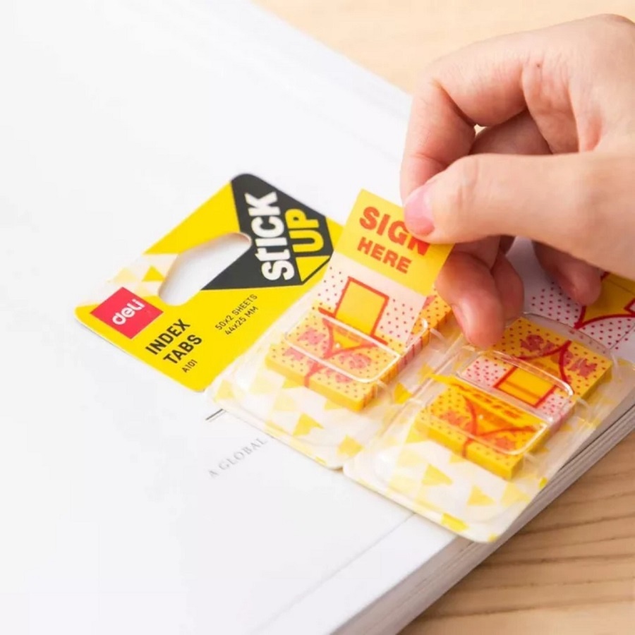 Giấy phân trang Deli 10602 / 10202 / 10101 / Giấy nhớ Sign here EA10202 / EA10602 / EA10101