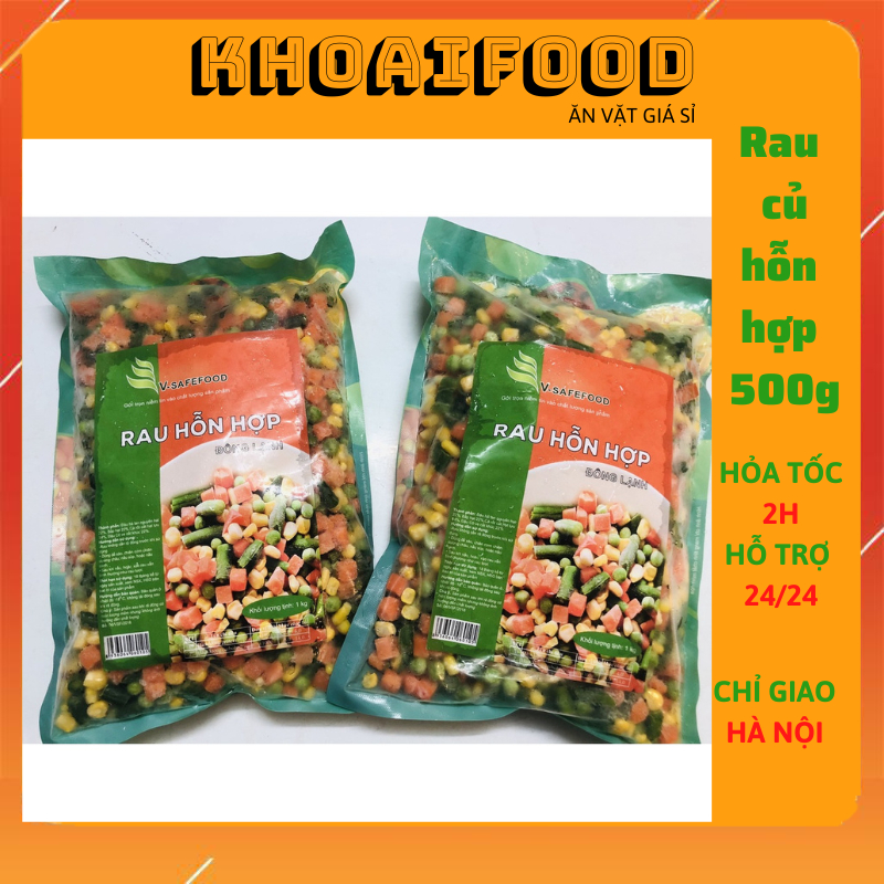 Rau củ quả hỗn hợp thích hợp làm cơm chiên, suop, salad (túi 400gr)