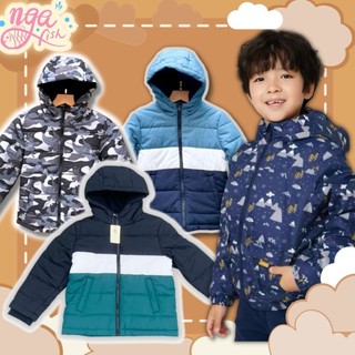Áo phao net lót nỉ có mũ kéo khóa nga fish p2l2k5