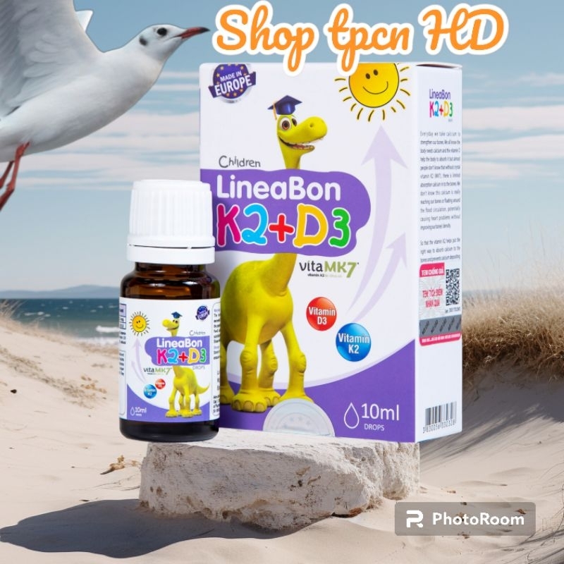 Lineabon D3K2 hỗ trợ tăng chiều cao cho bé