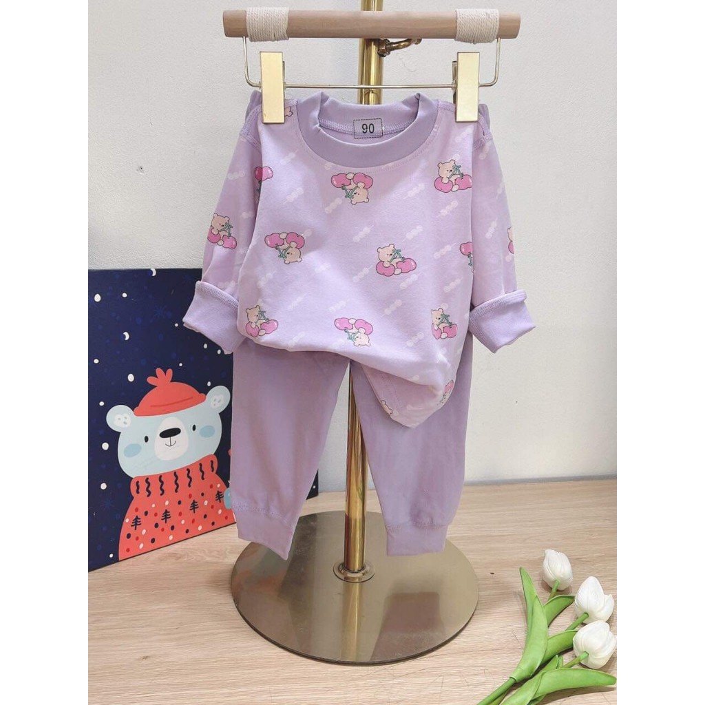 Đồ bộ kháng khuẩn hương đào, chất nỉ siêu mềm mịn, cả bé trai và bé gái. size từ