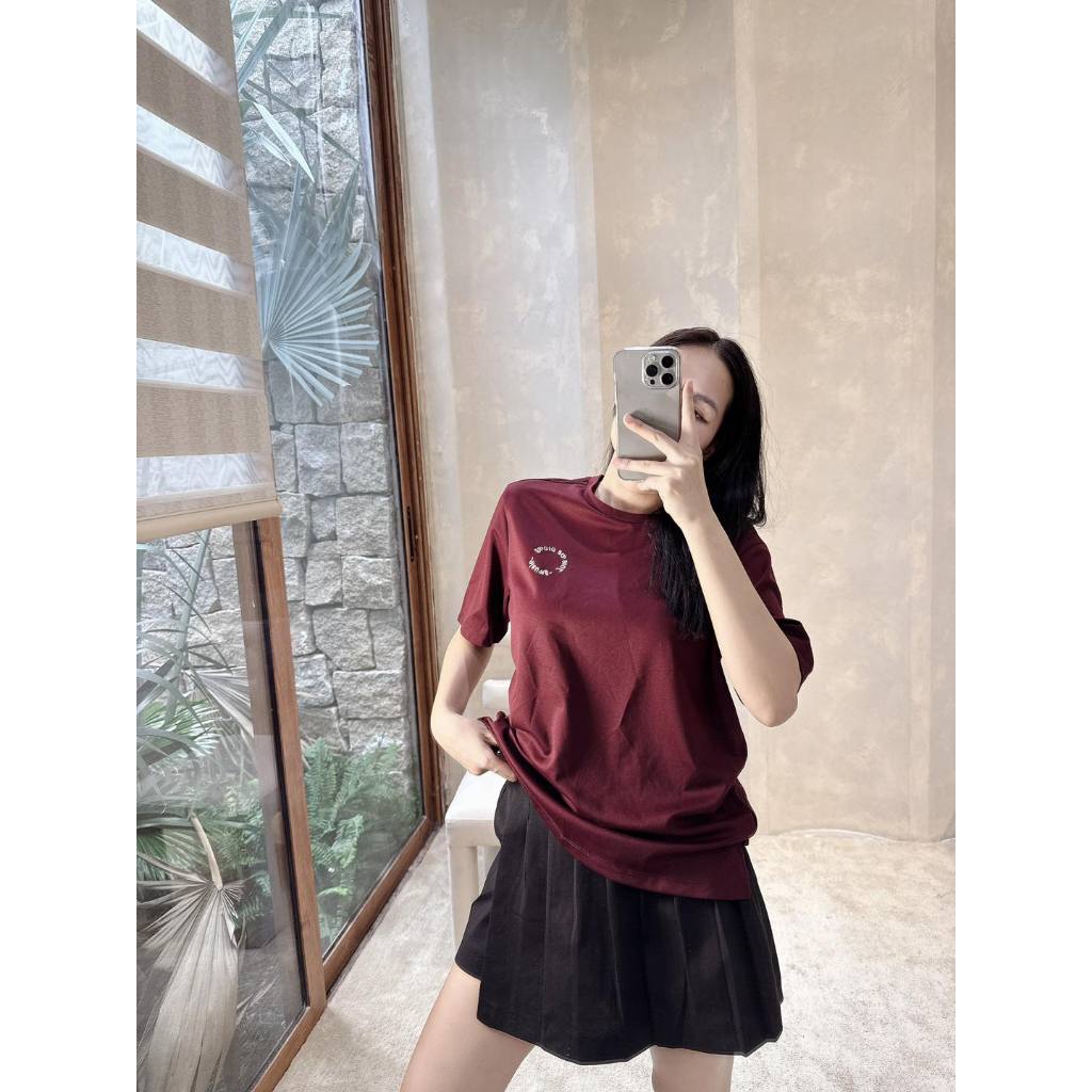 Áo thun xuất hàn chữ đơn giản nữ