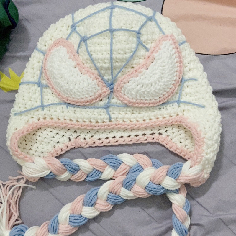 Mũ len spiderman beanie handmade