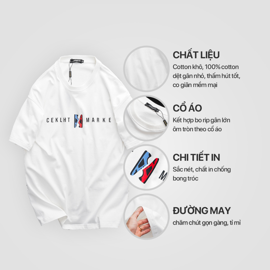 Áo thun nam Cotton cao cấp Oversize Marke