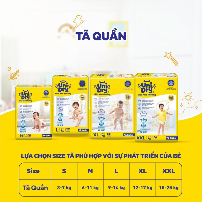 TÃ QUẦN UNIDRY M60/L54/XL48/XXl44