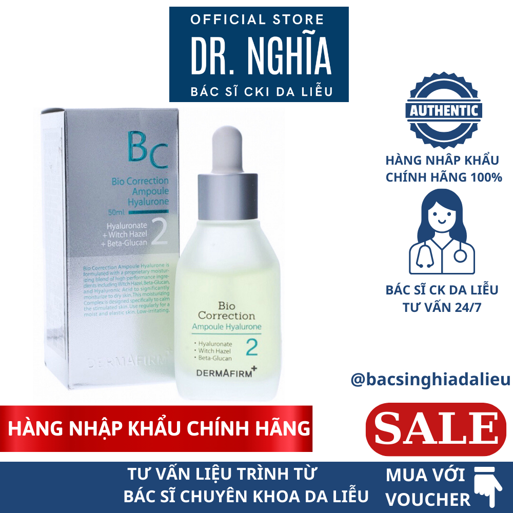 Tinh Chất Dermafirm Bio Correction Ampoule Hyalurone Cấp Ẩm Làm Dịu Tái Tạo Da