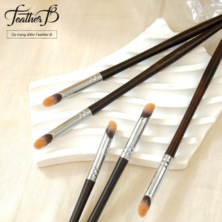 Cọ môi Feather B lông cam - cọ lông thú - cọ tán môi