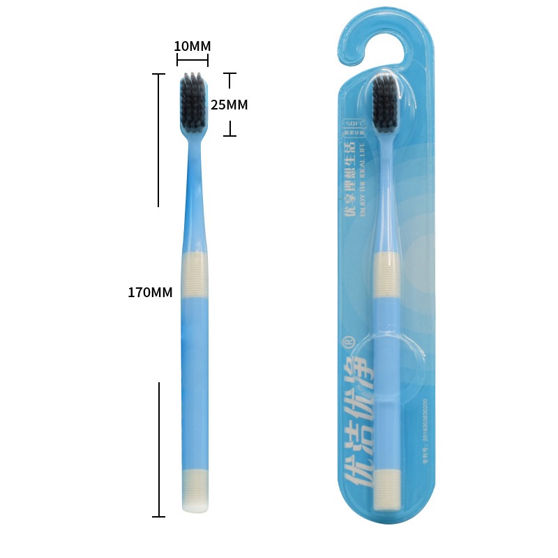 Bàn chải đánh răng lông mềm Bamboo Macaron Sợi tre than hoạt tính Minh House