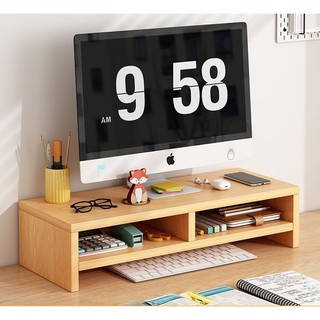Kệ màn hình máy tính để bàn để bàn bằng gỗ công nghiệp, tre cao cấp Home Decor Store