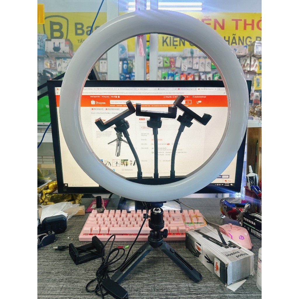 Đèn Livestream Size 26,30,33,36cm Để Bàn, Make Up Trang Điểm, Chụp Ảnh Sản Phẩm, Bán Hàng Online, Bảo Hành 1 năm.