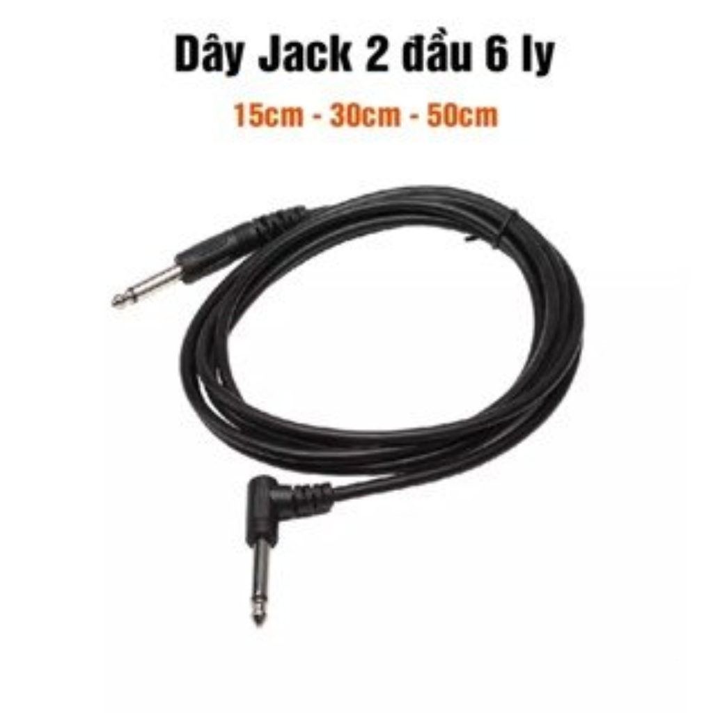 Dây 2 Đầu Jack 6 Ly - Dây Line  cắm đàn Guitar ra loa dài 15cm / 30cm / 50cm