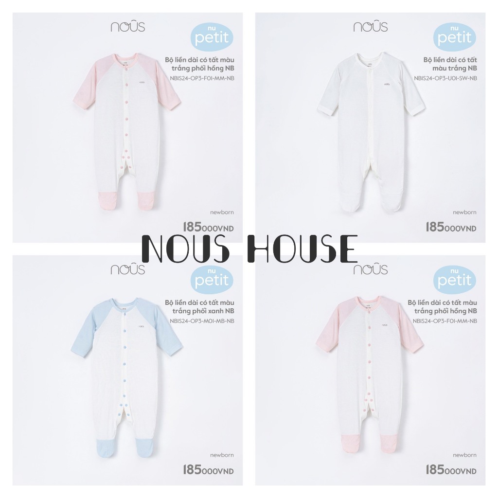Bộ sơ sinh nous chất pettit