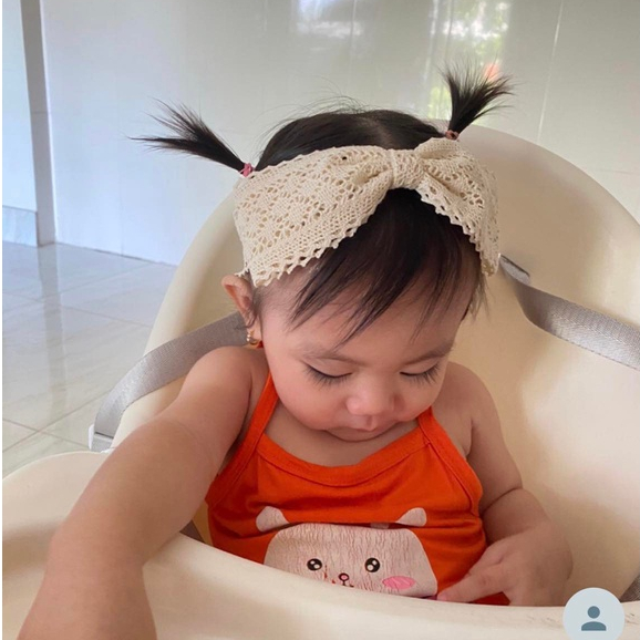 Cài tóc/Bờm tóc ren vintage bản 6cm cho bé và bạn gái