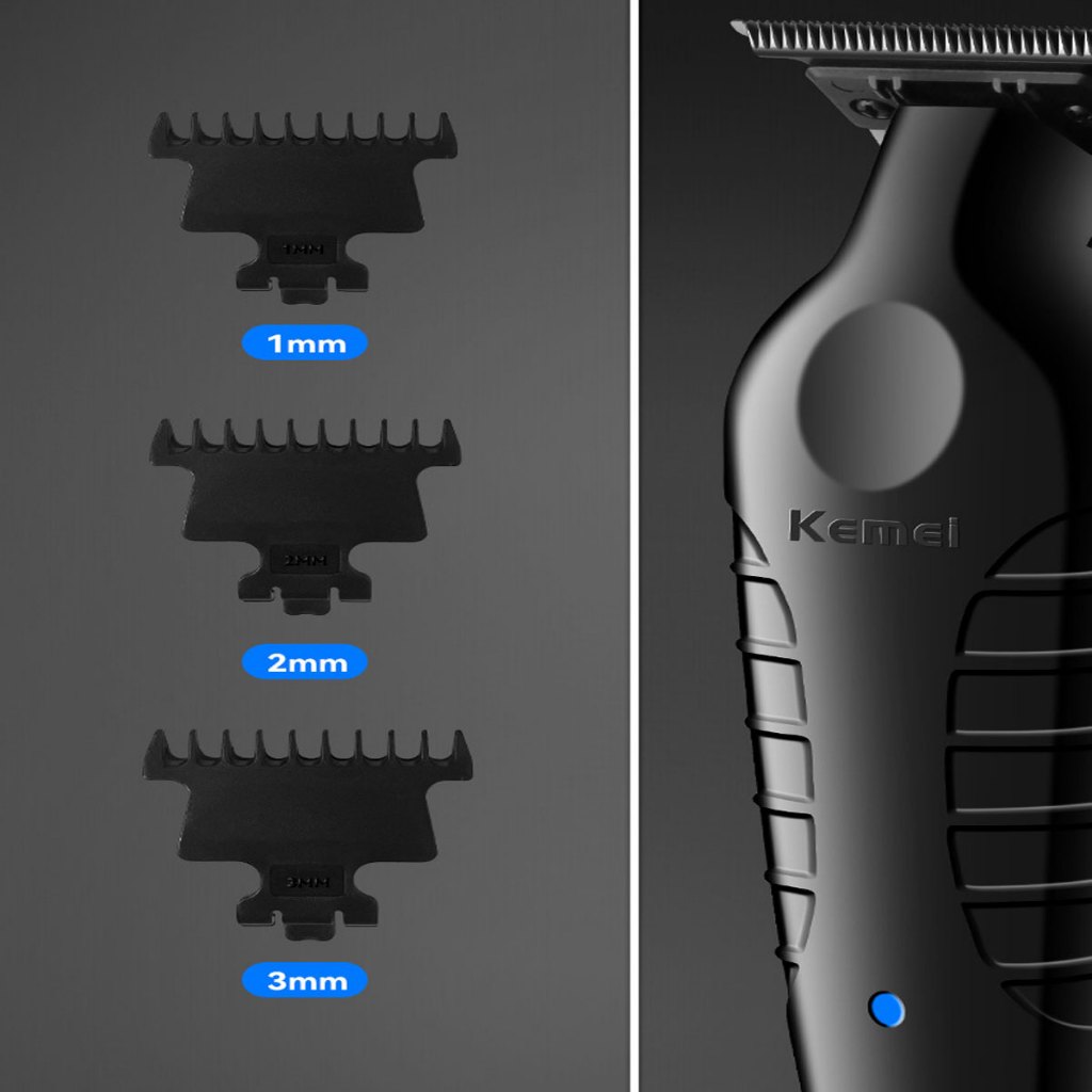 Tông đơ cắt tóc gia đình Không Dây KEMEI 2299, tăng đơ cắt tóc chuyên nghiệp, máy hớt tóc cho bé, Hàng Chính Hãng