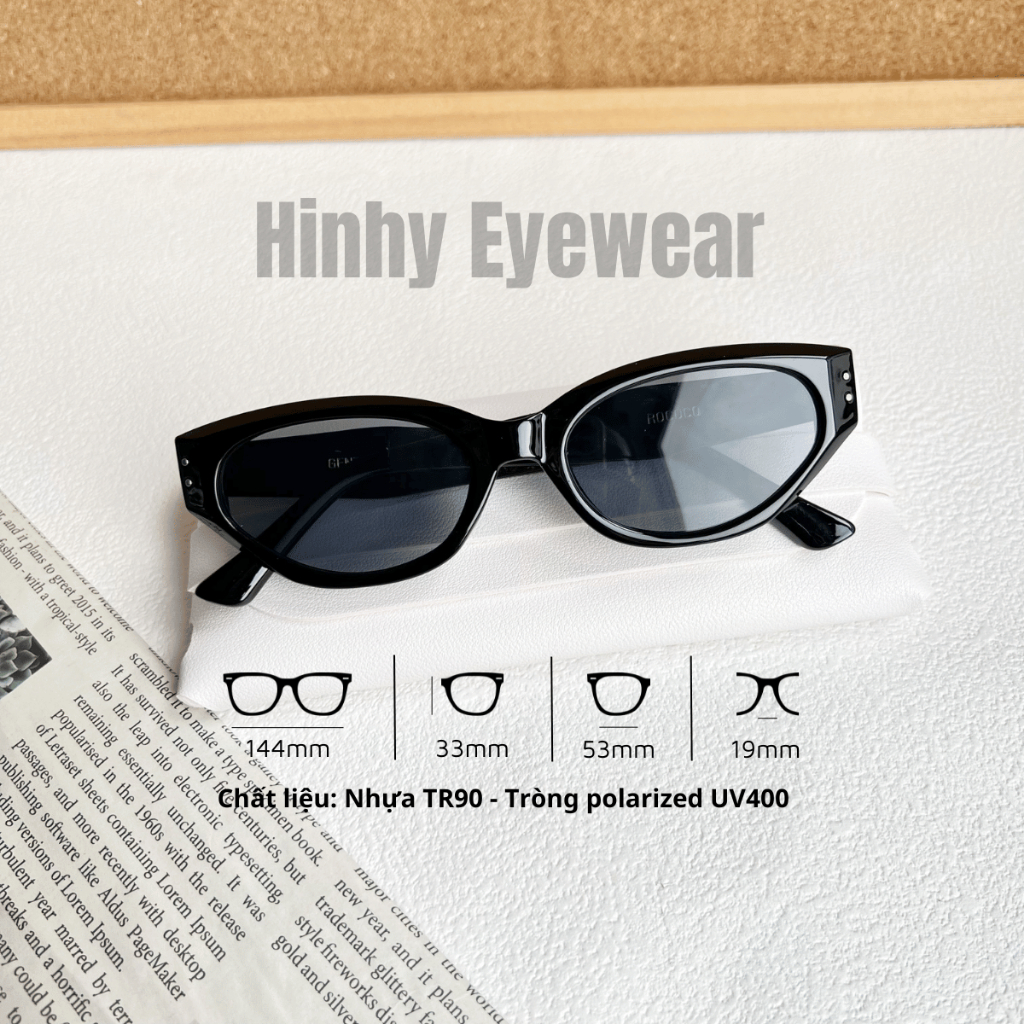 Kính Mát Mắt Mèo RO Cao Cấp Chống UV400 Thời Trang Nam Nữ Sang Chảnh Dễ Đeo