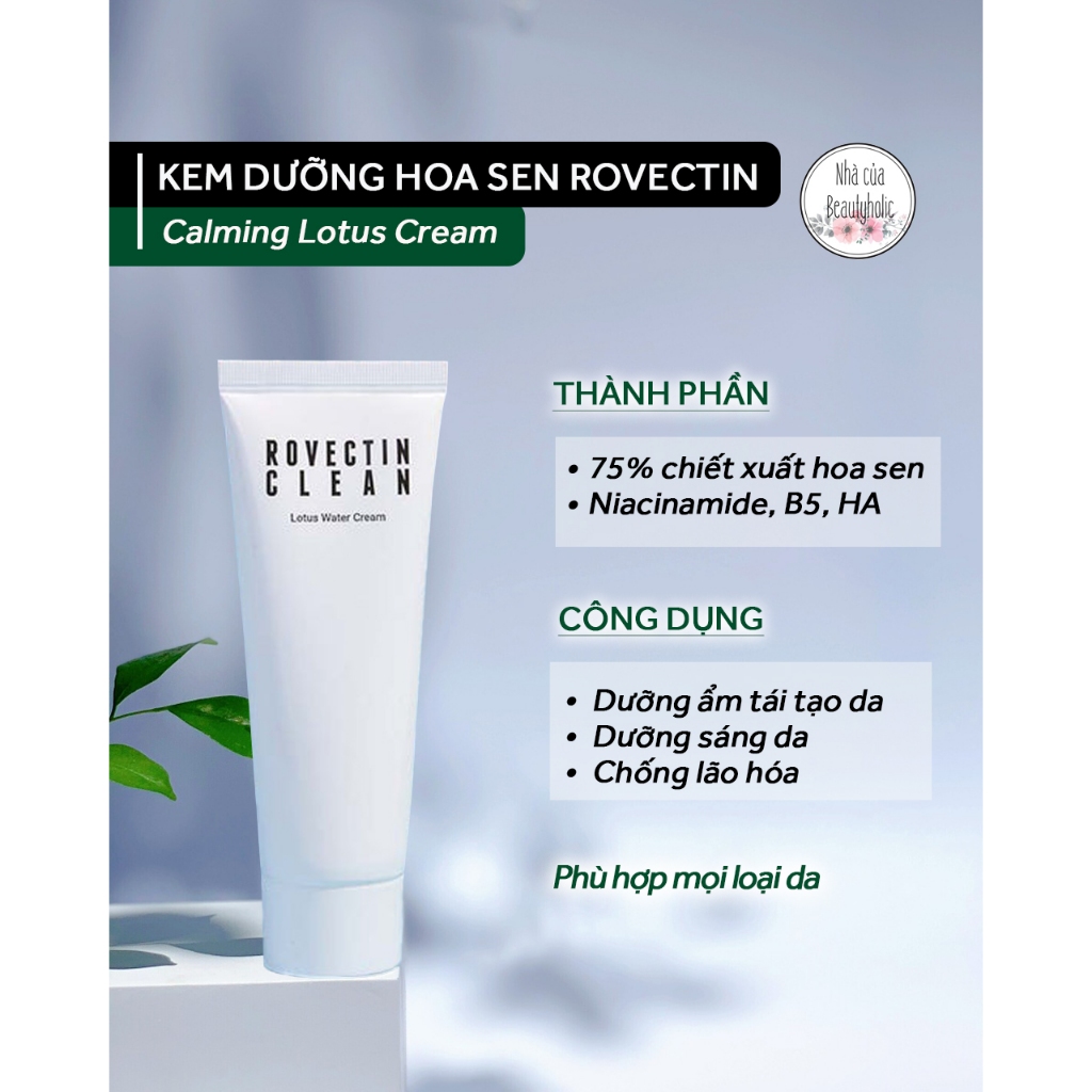 Kem dưỡng ẩm hoa sen ROVECTIN CALMING LOTUS CREAM