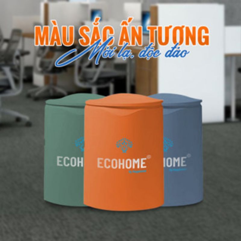Thùng rác 2 lớp nắp nhấn tròn Megahome