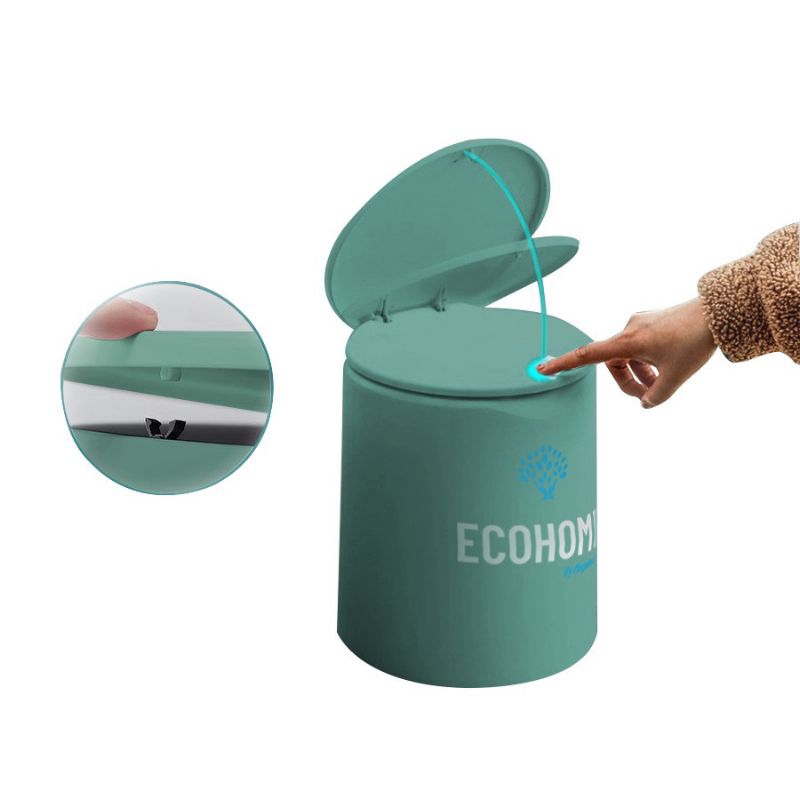 Thùng rác 2 lớp nắp nhấn tròn Megahome