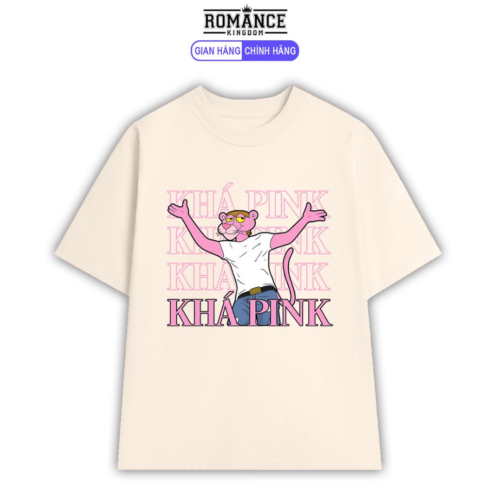 Áo Thun Khá Bảnh Mix Pink Panther Báo Hồng Múa Quạt Cực Chất Phong Cách Vinahoue