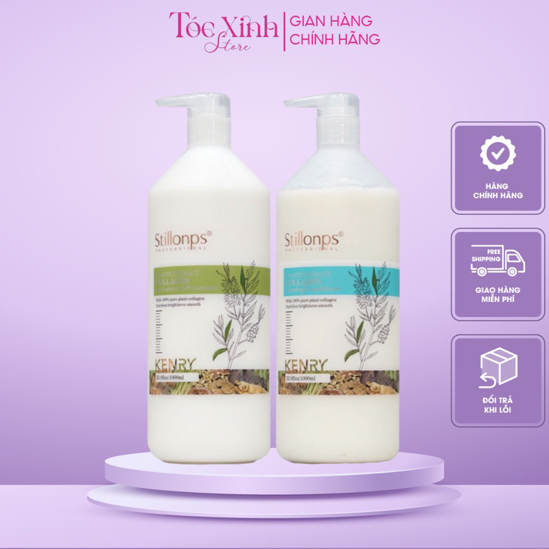Dầu gội xả Stillonps 500ml - 1000m phục hồi tóc khô hư tổn, làm sạch gàu hương thơm nước hoa 500ml - 1000ml