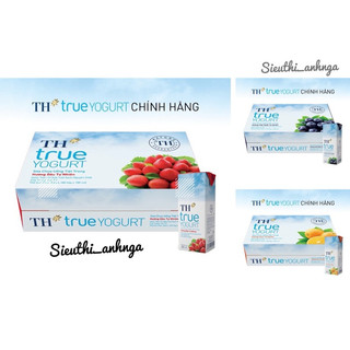Sữa Chua Uống TH TrueYogurt 180ml Thùng 48 Hộp Hương Dâu/Cam/Việt Quất