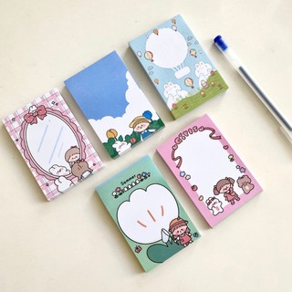 Giấy Sticky Note Ghi Chú Tone Xanh Dương Hồng Beautiful n Lovely