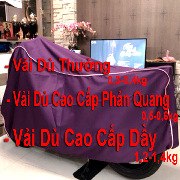 Áo bạt phủ trùm xe máy SIÊU BỀN, CHỐNG MƯA, NẮNG. Sử dụng được cả 2 mặt vải, Cán Pu chống nước không bong tróc