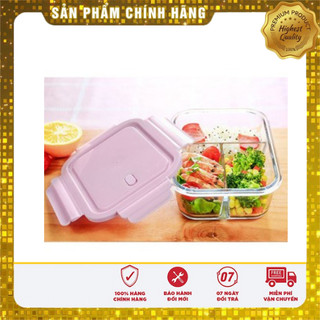 Hộp thủy tinh 3 ngăn đựng thức ăn, thực phẩm